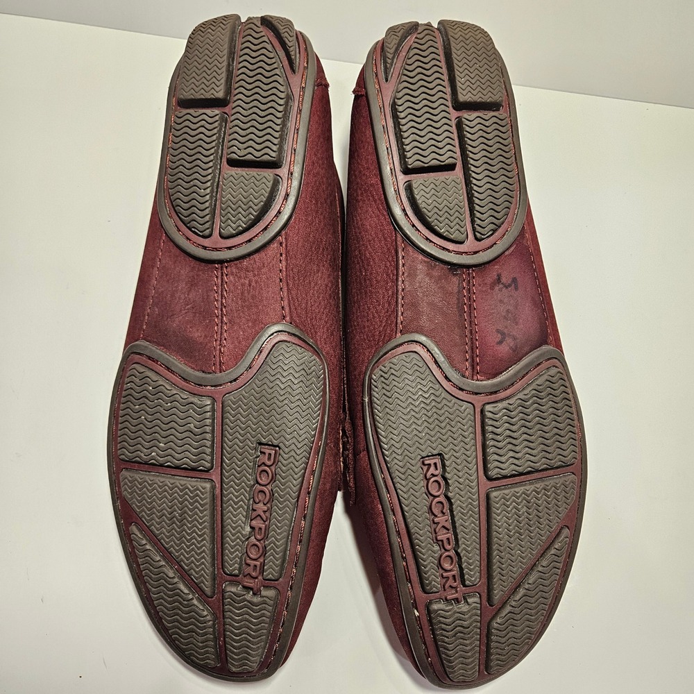Rockport Ashika Burgundy Nubuck Leather Penny Loafers Womens 8 Adiprene - Picture 7 of 10